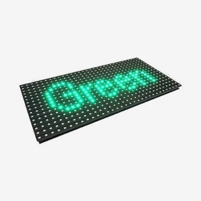 Picture of P10 Green Single Color SMD LED Signboard Panel 32*16 Pixel 320*160mm for Single color LED display Scrolling message led sign 16 x 32 P10 Green SMD