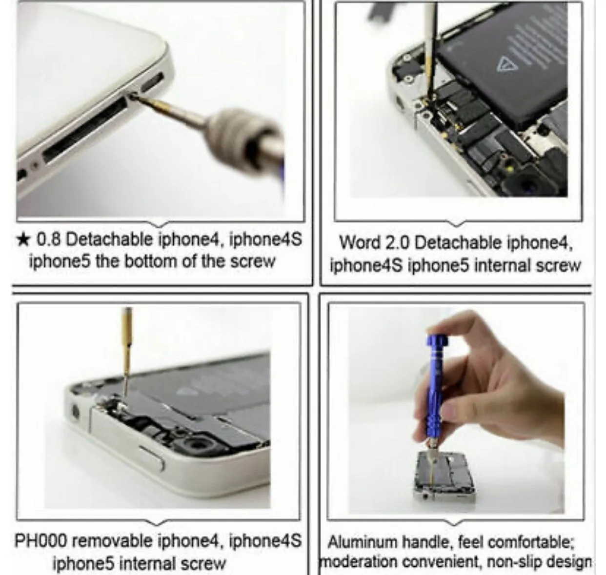 Picture of 5 In 1 Precision Torx Screwdriver For Iphone Samsung Huawei And All China Cellphones Watch Repair Mixed Set Tool Kit - Screw Driver Set 5 in 1 Multi Color