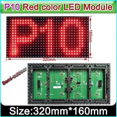 Picture of P10 Red LED Single Color SMD LED Signboard Panel 32*16 Pixel 320*160mm for Single color LED display Scrolling message led sign 16 x 32 P10 RED SMD