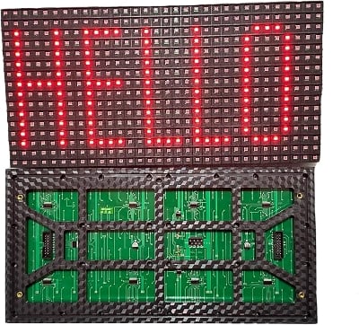 Picture of P10 Red LED Single Color SMD LED Signboard Panel 32*16 Pixel 320*160mm for Single color LED display Scrolling message led sign 16 x 32 P10 RED SMD