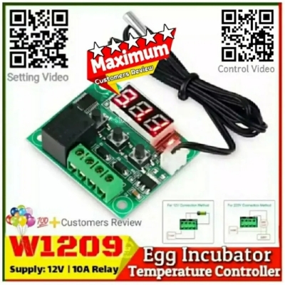 Picture of Incubator Temperature Controller DC 12V NTC Sensor W1209 for incubator Aquarium AC Room Heater Geyser Heating & Cooling System 