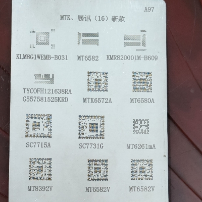Picture of Universal Bga Stencil For Android Qualcomm HiSilicon Mtk Msm Sa OV Max  Ipad Cpu Ram Pm Power Ic Reballing Stencil Tin Plate for Xiaomi Realme Oppo Vivo Samsung 
