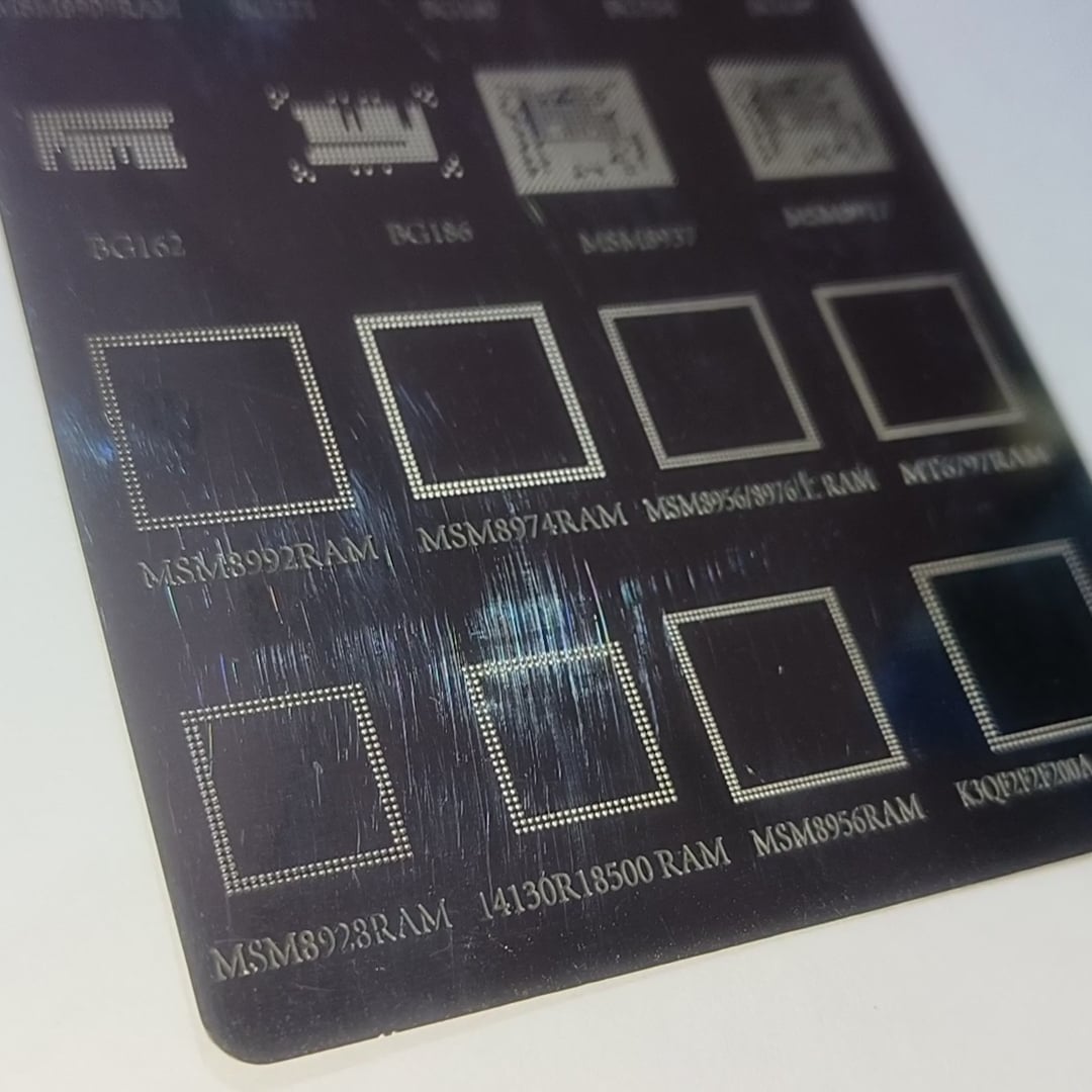 Picture of A104 Bga Stencil For Android Mtk Msm OV Samsung Huawei Xiaomi Ipad Cpu Ram Pm Power Ic Reball - Soldering Iron 