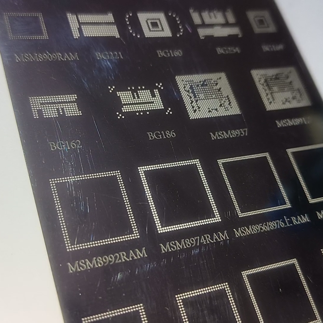 Picture of A104 Bga Stencil For Android Mtk Msm OV Samsung Huawei Xiaomi Ipad Cpu Ram Pm Power Ic Reball - Soldering Iron 