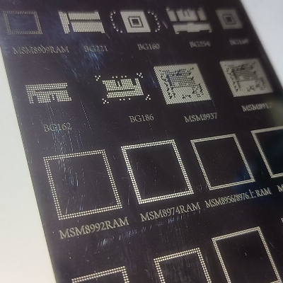 Picture of A104 Bga Stencil For Android Mtk Msm OV Samsung Huawei Xiaomi Ipad Cpu Ram Pm Power Ic Reball - Soldering Iron 
