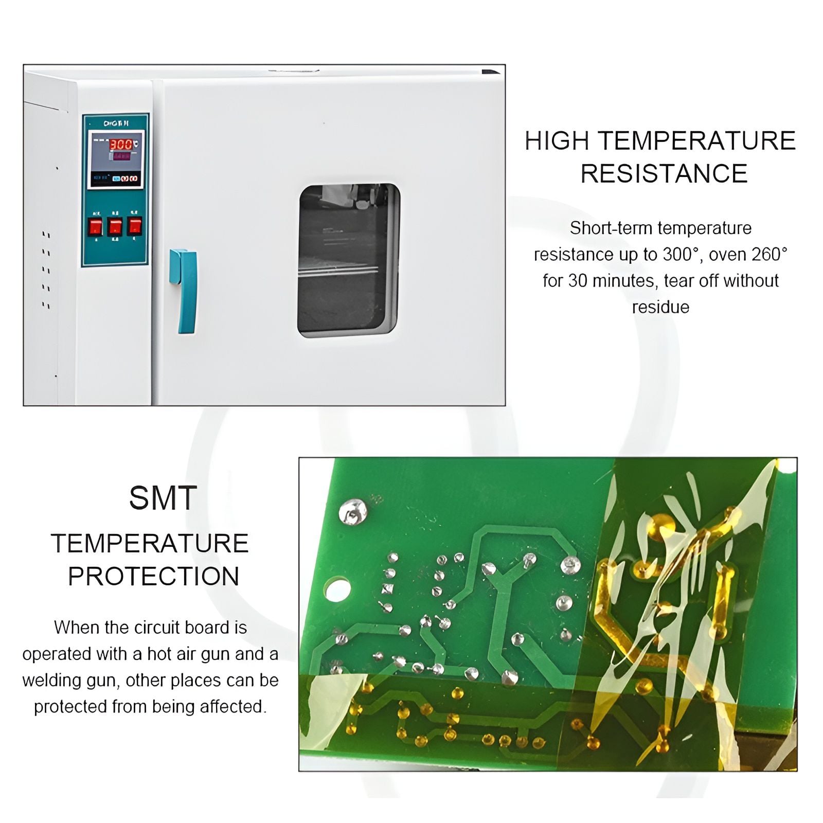 Picture of High Temperature Tape 10mm Polyimide Heat Tape BGA Adhesive Strong Insulation Tapes Use For Electronic Mobile Phone Motherboard CPU Repair Heat Tools 
