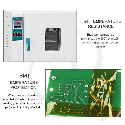 Picture of High Temperature Tape 10mm Polyimide Heat Tape BGA Adhesive Strong Insulation Tapes Use For Electronic Mobile Phone Motherboard CPU Repair Heat Tools 