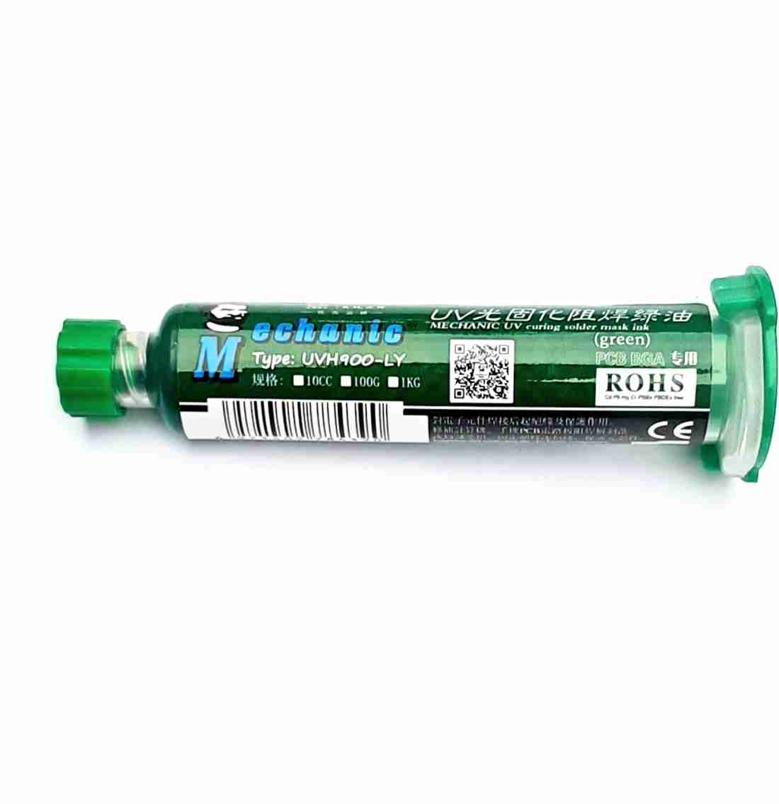Picture of Ultraviolet Transparent Curing
Solder Mask for Mobile Phone Repair Jumping Wire Quick Dry Curing Welding Paste Flux Oil Similar Koocu Mechanic Relife UV Solder Mask 