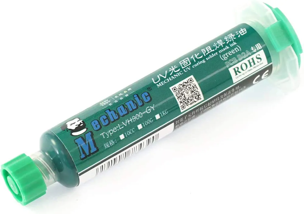 Picture of Ultraviolet Transparent Curing
Solder Mask for Mobile Phone Repair Jumping Wire Quick Dry Curing Welding Paste Flux Oil Similar Koocu Mechanic Relife UV Solder Mask 