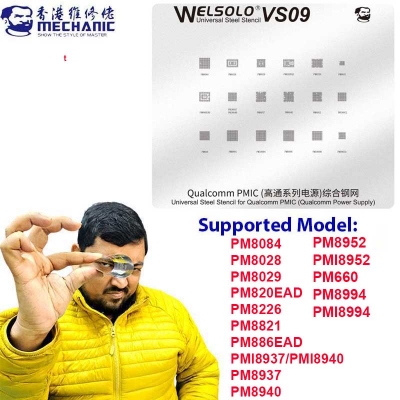 Picture of Mechanic Welsolo VS09 Universal IC Reballing Stencil for Universal Plat IC 8in1 MSM8994 MSM8974 HI3650 