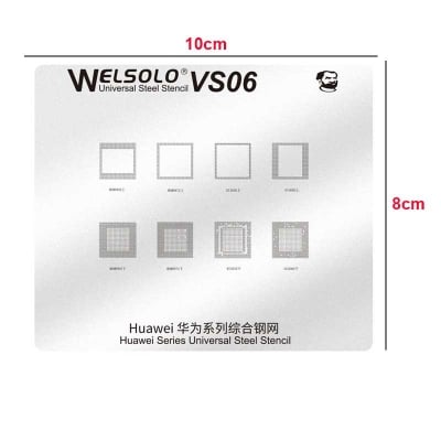 Picture of Mechanic Welsolo VS06 Universal IC Reballing Stencil ForUniversal Plat IC 8in1 MSM8994 MSM8974 HI3650 Soldering Heating Replacement Tools 