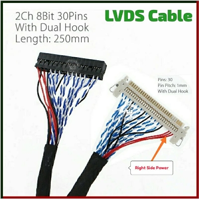 Picture of LVDS 2Ch 8bit 30 Pin Right Power for 1920x1080 1440x900 2ch 8bit 30pin Right Power
