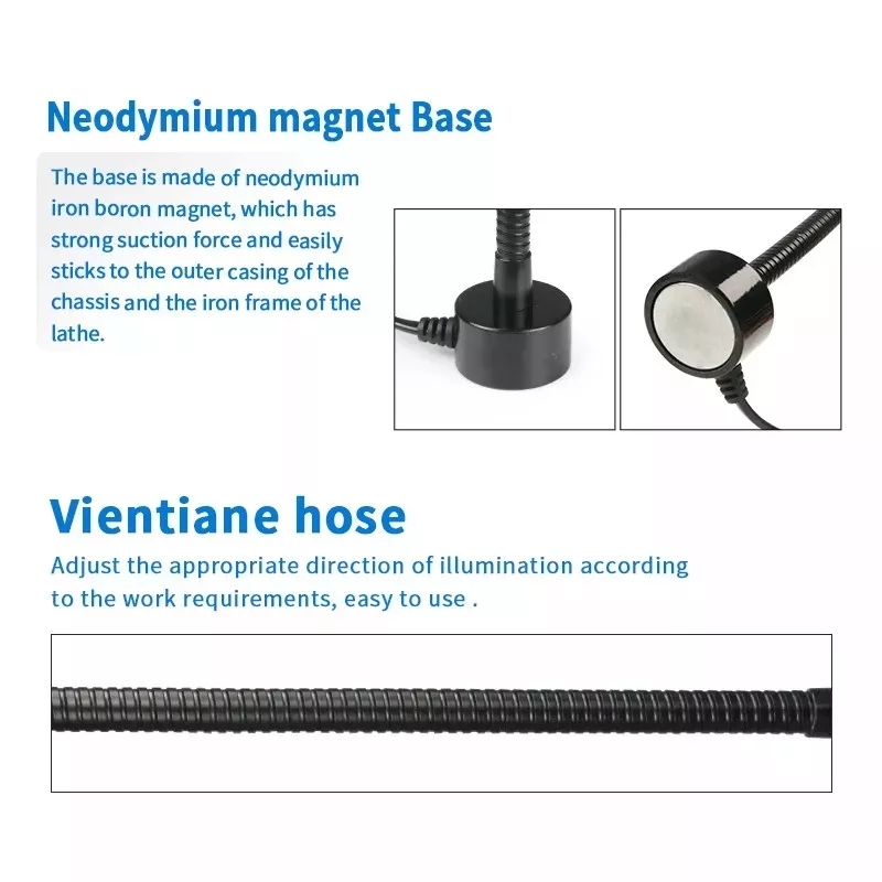 Picture of SUNSHINE SS-804 Magnetic LED Lamp Magnet base COB wick Lamp Aluminum lampshade Universal can Magnetically adsorbed 