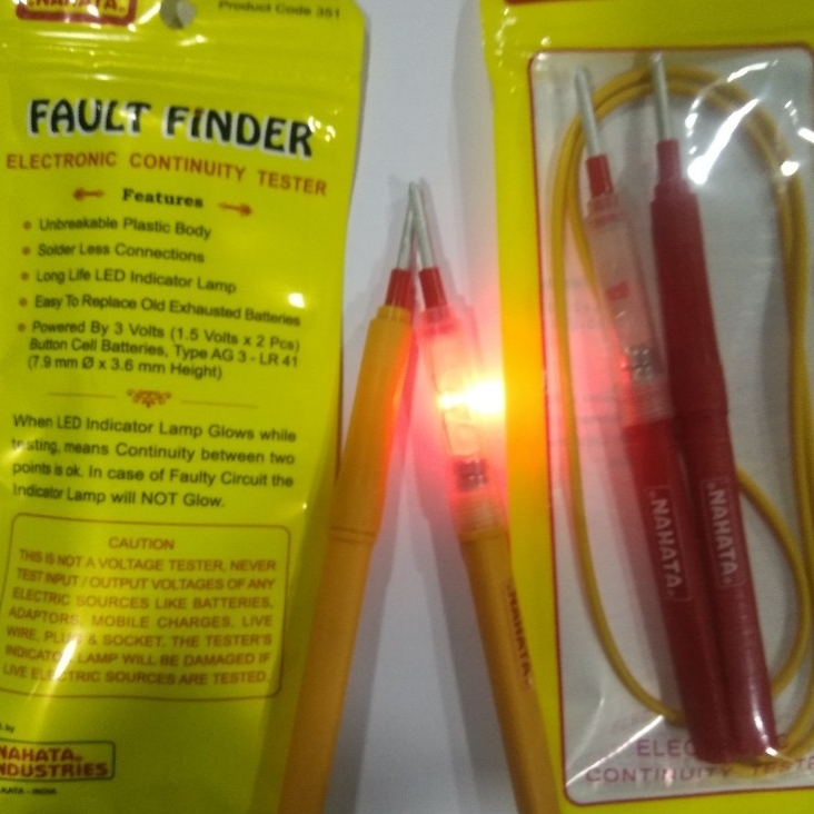 Picture of Fault Finder Electronic Continuity Tester with Battery  Multimeter Similar Nahata 