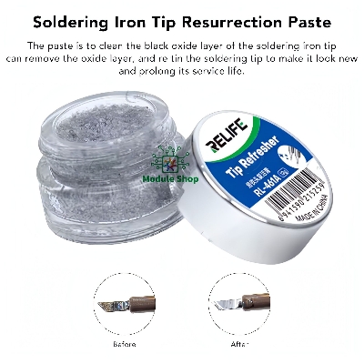 Picture of Koocu KC-R1-9G Soldering Iron Tip Cleaner Refresher For Remove The Oxide Layer of The Solder Tips Restore And Update Repair Tools Similar  Atten AT-F10 RL-461 Multi