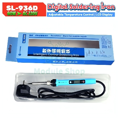 Picture of Adjustable Temperature Soldering Iron LCD Display AC 220V 80W~90W Fast Heating Soldering Iron Born for Mobile Repairing & Servicing Relife Sunshine Koocu 936 SL-936D 