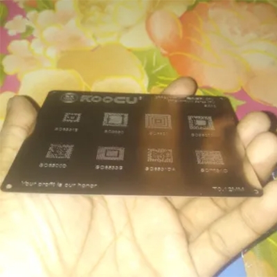 Picture of Koocu SC02 T0.12M Spreadtrum Series CPU BGA IC Raballing Stensil IC Net Tin Plate Common Non Smart Bar Type Mobile Phone 