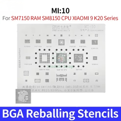 Picture of Amaoe Mi:10 Bga Reballing Stencil For Xiaomi 9 K20 Pro K20Pro Sm7150 Ram Sm8150 Cpu Pm7150 Pm8150 Pm7150L MI 10 Power Ic Tin Net Repair 