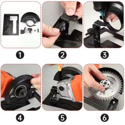 Picture of Sand Stand + Protective Cover Thickened Angle Grinder Holder Shield Guard Bracket Adjustable Cutting Machine working Power Tools Support Stand For 100mm Angle Grinder Wood 775 Motor Drill Black