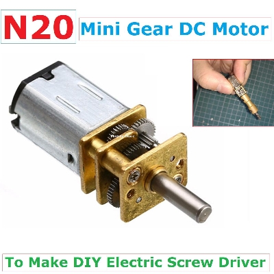 Picture of N20 30RPM Micro-Speed Gear Motor DC 6V Reduction Gear Motors with Metal Gearbox Wheel for Make Electric Screw Driver Diy Project 