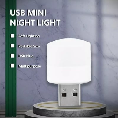 Picture of USB LED Lamp 5V 1W Super Bright Eye Protection Mini Book Light Computer Mobile Power Charging USB Small LED Night Light White