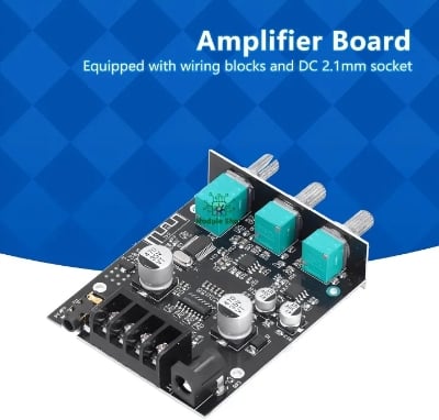Picture of ZK-502MT Bluetooth 5.0 Subwoofer Amplifier Board 2.0 Channel 502MT 2*50W Power Audio Stereo Amplifier Board AUX Bass Treble AMP Similar ZK-502M CA-502MT 502MT 