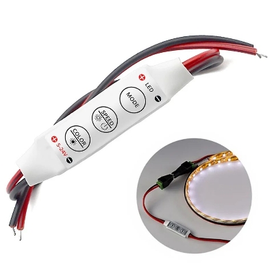 Picture of DC 12V 3 Keys Single Color Dimmer LED Controller Brightness Dimmer Switch For 5050 3528 5630 Led Strip Lamps Lighting 