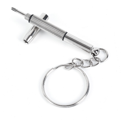 Picture of 3 in 1 Aluminum Steel Eyeglass Screwdriver Sets with Keychain Screwdrivers for Sunglass Glasses Watch Repair Tool Kits 