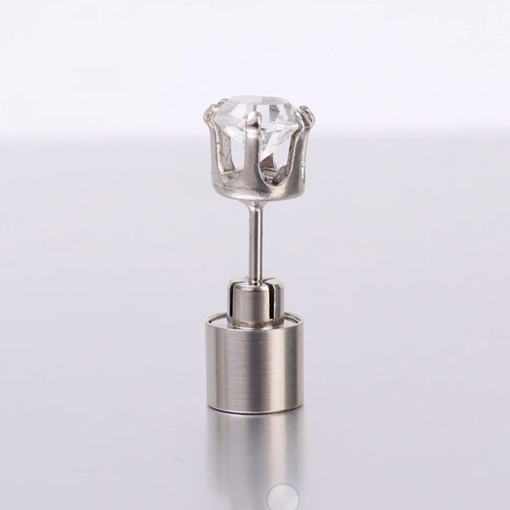 Picture of Luminous LED Earrings Glowing Light Up Diamond Crown Ear Stud Stainless Multicolor Music Party Nightclub Women Jewelry 