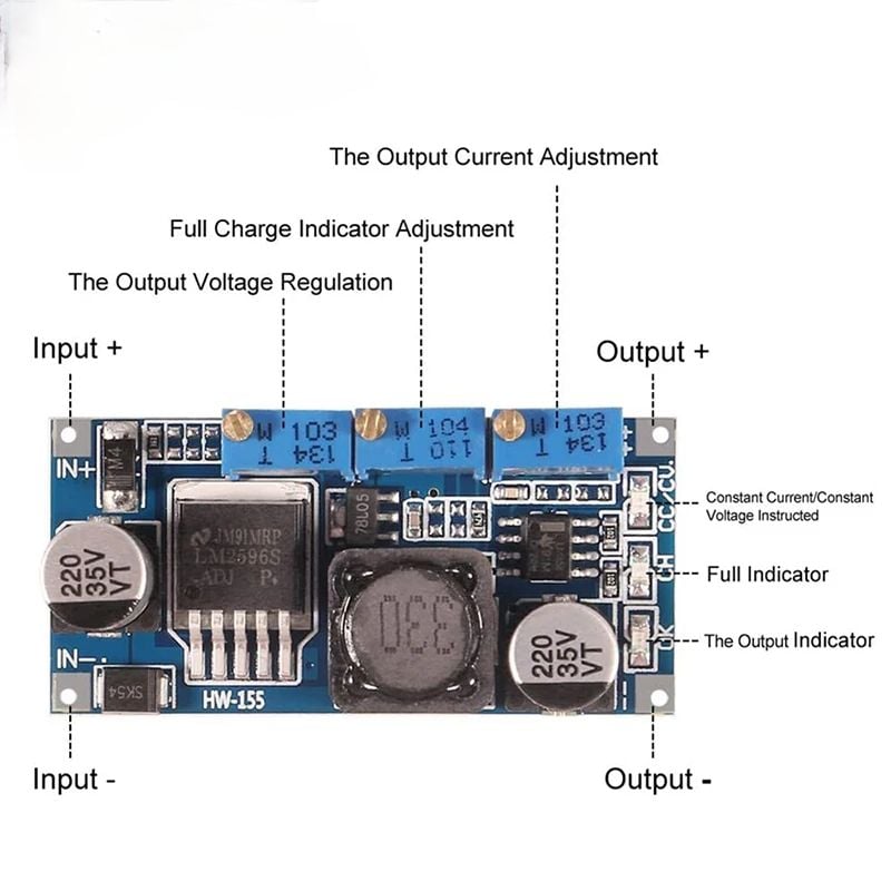 Picture of LM2596 LED Driver DC-DC Step-down Adjustable CC/CV Power Supply Module Battery ChargerAdjustable LM2596S Constant Current Multi