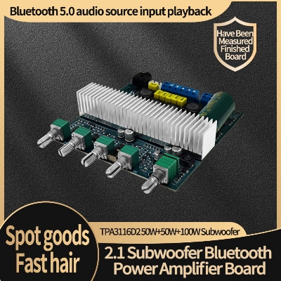 Picture of CA-3169B 2.1 Channel 2 x TPA3116 32 Pin Flagship Audio Chip Subwoofer Amplifier Board High Power Bluetooth Audio Amplifier Board 50W+50W+100W 12V~24V 10A Multicolor