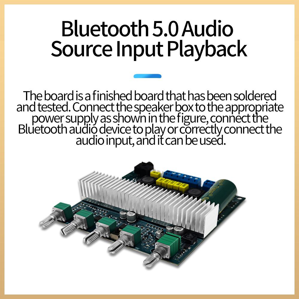 Picture of CA-3169B 2.1 Channel 2 x TPA3116 32 Pin Flagship Audio Chip Subwoofer Amplifier Board High Power Bluetooth Audio Amplifier Board 50W+50W+100W 12V~24V 10A Multicolor
