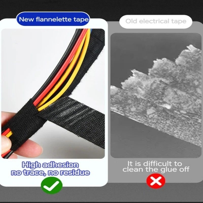Picture of Wire Cable Cloth Tape 9mm x 15m TV Harness Wiring Fabric Loom Household Electrical Heat Tape Hyperthermia Resistant Wiring Bundle Tape 9mmx15m