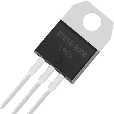 Picture of 3pcs BTB16-800 TO-220 Triac 2 Pcs 800V 16A AC Voltage Regulator For AC Switching Infrared Cooker Fan Regulator Light Dimmer Black