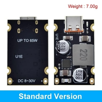 Picture of QC4.0 QC3.0 Type-C USB PD65W Fast Charging Adapter Module DC8-32V 3.25A 65W Step Down Module For Huawei SCP/FCP Apple PD 