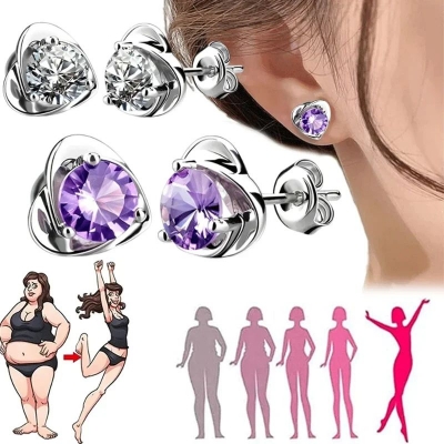 Picture of Fashion Therapy Weight Loss Earrings EnergySlimming Stud Earrings for Women Arthritis PainRelieving Fat Burning Slimming 