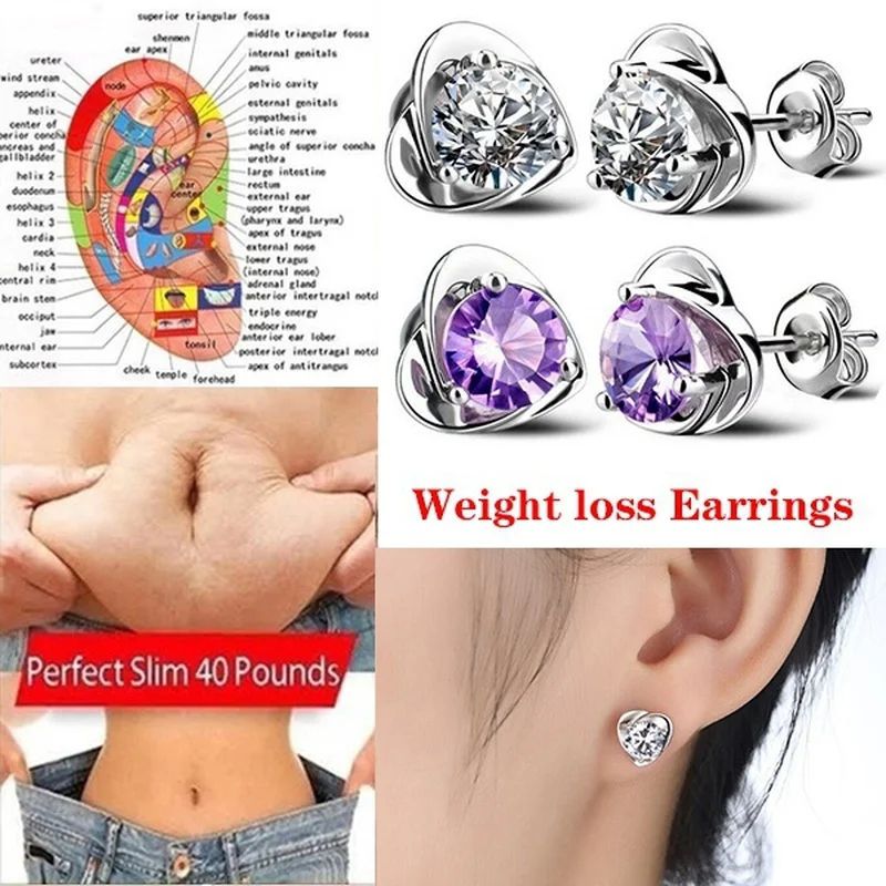 Picture of Fashion Therapy Weight Loss Earrings EnergySlimming Stud Earrings for Women Arthritis PainRelieving Fat Burning Slimming 