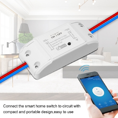 Picture of 10A Mini WiFi Smart Switch Cozylife App Remote Control Timer Support 1 Way White
