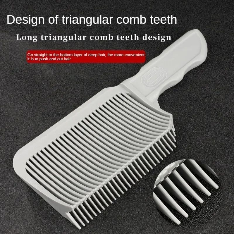 Picture of Fading Comb Professional Barber ClipperBlending Flat Top Hair Cutting Comb for MenHeat Resistant Fade Brush Salon Styling Tool White