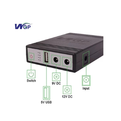Picture of WG.P DC UPS For Onu Router CCTV DVR 8800mAh 5V 12V & 10400mAh 5V 9V 12V 