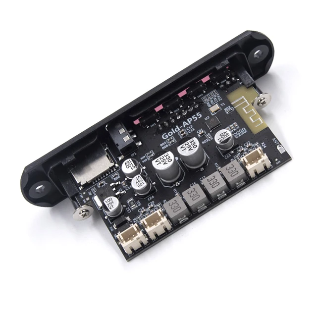 Picture of Gold-Ap55 TPA3116D2 Audio Music Player: 2x50w Dual Board With Built In Bluetooth, Usb, Sd-Card Slot & Remote Black
