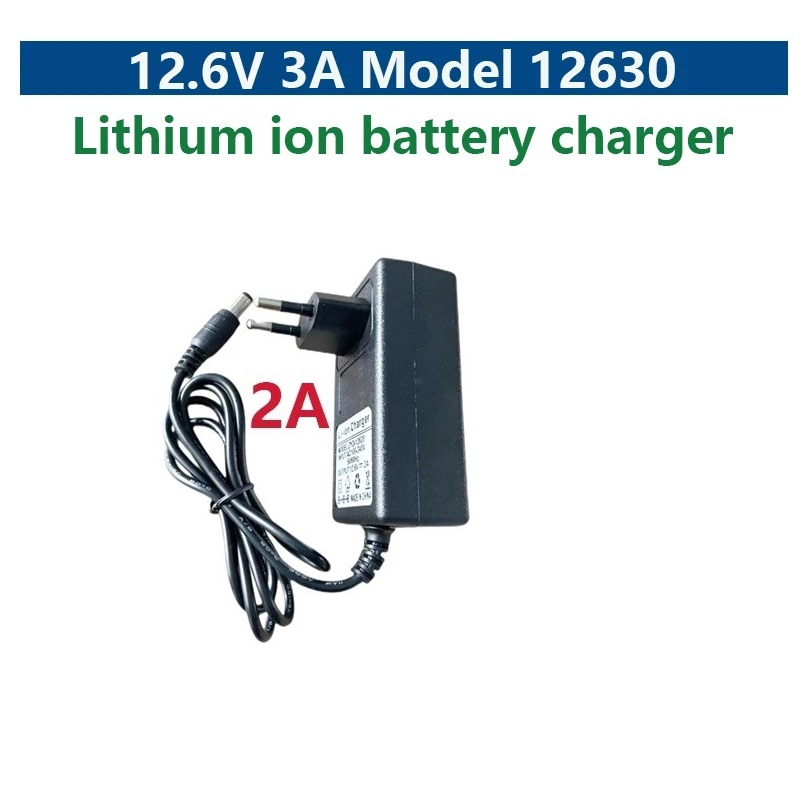 Picture of JX-12620 12.6V 2A lithium battery charger DC 18650 polymer lithium ion battery charger power Black