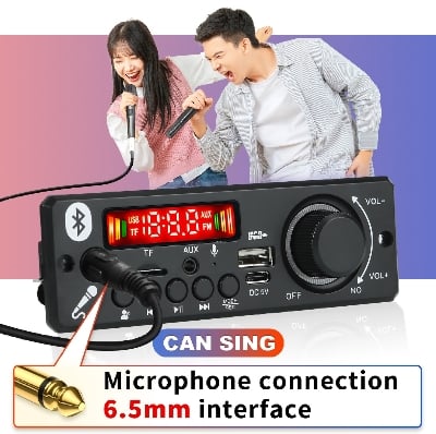 Picture of 6W Amplifier DC 5V MP3 WMA
Decoder Board Bluetooth 5.0 Audio Module USB TF Radio Wireless FM Receiver 2*3W MP3 Player For Car Multicolor