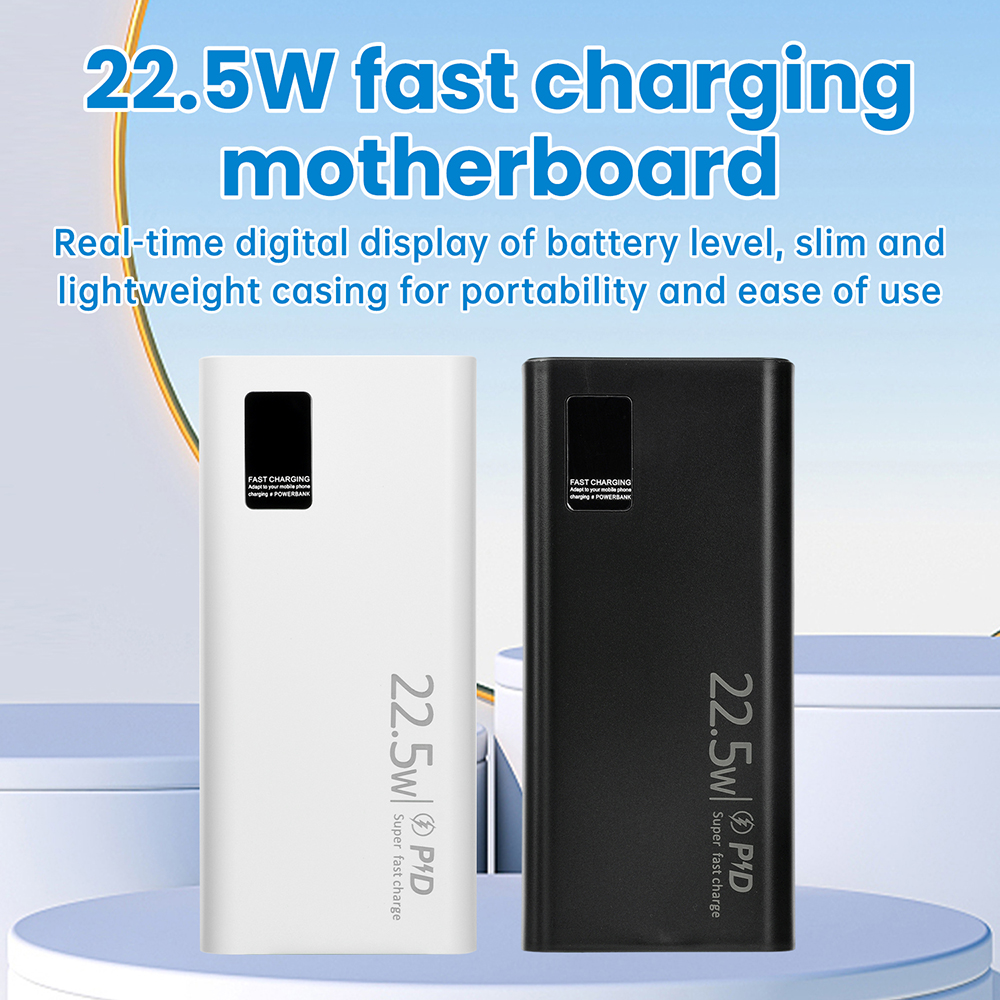 Picture of Ultra-big Capacity DIY Power Bank Shell 5V 9V 12V 5A USB PD 22.5W Type-C Super-Charge VOOC Battery Cells Multicolor