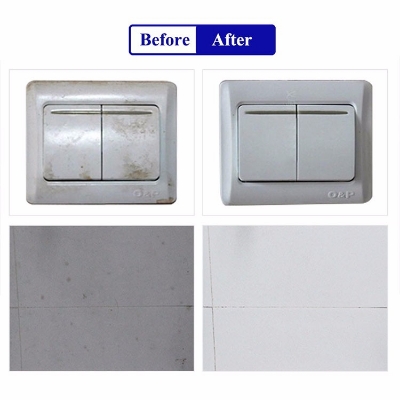 Picture of Magic Sponge Clean up car interiors, leather chairs, mirrors, seats, steering wheel, household appliances, wood surface, wall, doors, and floors, sofa, athletic shoes, purse, plastic surface, cups, etc. Multicolor