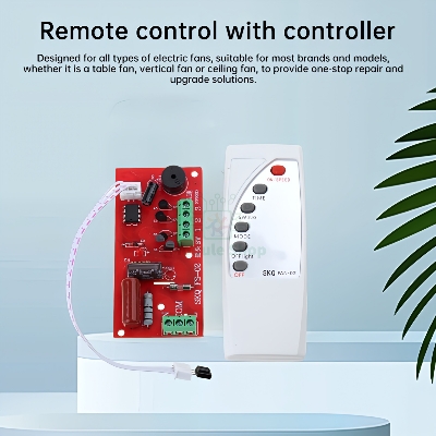 Picture of Universal Fan Remote Control Modified Board with Remote Control Mini Fan Circuit Board Control Motherboard Electric Table Fan Control Remote Switch Multicolor