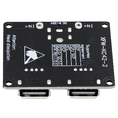 Picture of USB QC3.0 QC2.0 DC-DC Buck Converter Charging Step Down Module 6-32V 9V 12V 24V to Fast Quick Charger Circuit Board 5V 2-Channel 2 USB Output