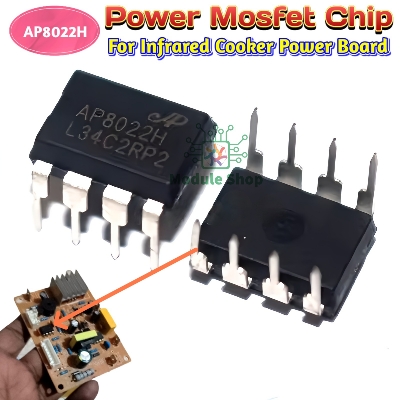 Picture of AP8022H PWM Power Mosfet Direct Plug DIP-8 Switching Power Management Module Chip IC for Commonly Used Induction Infrared Cooker Power Baord Black