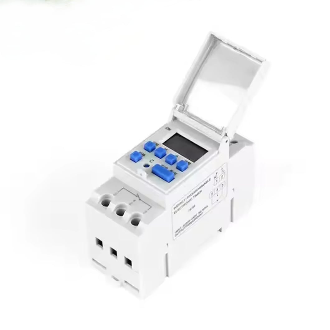 Picture of Din Rail Mount Weekly 7 Days Programmable Digital TIME SWITCH Relay Timer Control 12V 24V 220V Similar THC15A DHC15A Multicolor