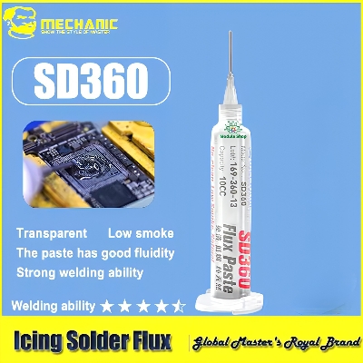 Picture of Mechanic SD360 Icing Solder Flux Paste No-clean Transparent Welding Paste Flux With Push Rod for PCB SMD BGA Soldering Tools Multicolor